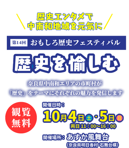 第14回おもしろ歴史フェスティバル「歴史を愉しむ」in 明日香村